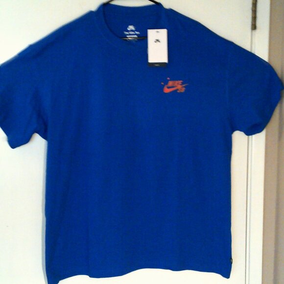 NEW NIKE SB "Brooklyn Backyard Max90 Tee" MEN'S BLUE GREEN T-SHIRT XL HJ0893-480 - Picture 3 of 8